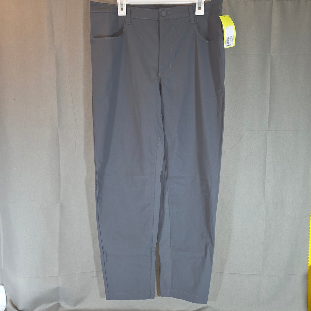 All in Motion Mens Golf Pants Dark Grey Stretch Recycled Polyester 36x32 New